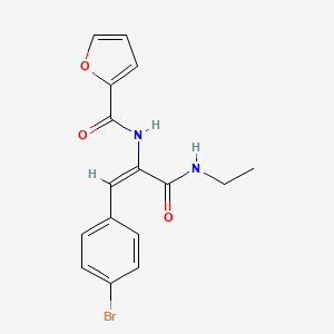 molecular formula C16H15BrN2O3 B5417103 N-[(E)-1-(4-bromophenyl)-3-(ethylamino)-3-oxoprop-1-en-2-yl]furan-2-carboxamide 