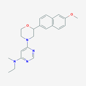 molecular formula C22H26N4O2 B5417146 N-ethyl-6-[2-(6-methoxy-2-naphthyl)morpholin-4-yl]-N-methylpyrimidin-4-amine 
