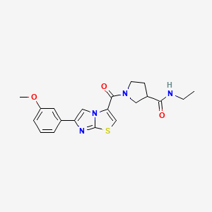 molecular formula C20H22N4O3S B5417157 N-ethyl-1-{[6-(3-methoxyphenyl)imidazo[2,1-b][1,3]thiazol-3-yl]carbonyl}pyrrolidine-3-carboxamide 