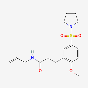 molecular formula C17H24N2O4S B5417176 N-allyl-3-[2-methoxy-5-(1-pyrrolidinylsulfonyl)phenyl]propanamide 
