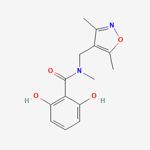 molecular formula C14H16N2O4 B5417189 N-[(3,5-dimethylisoxazol-4-yl)methyl]-2,6-dihydroxy-N-methylbenzamide 