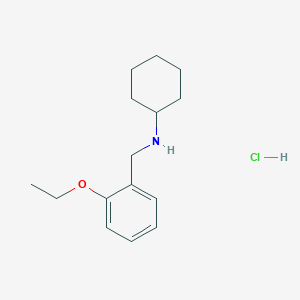 molecular formula C15H24ClNO B5417256 N-[(2-ethoxyphenyl)methyl]cyclohexanamine;hydrochloride 