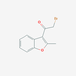 molecular formula C11H9BrO2 B054173 2-Bromo-1-(2-methyl-1-benzofuran-3-yl)ethan-1-one CAS No. 124617-51-2