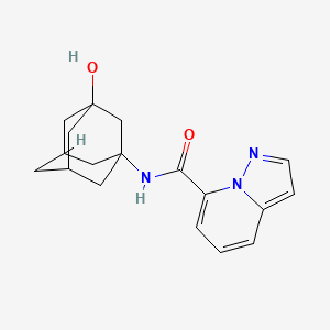 molecular formula C18H21N3O2 B5417311 N-(3-hydroxy-1-adamantyl)pyrazolo[1,5-a]pyridine-7-carboxamide 
