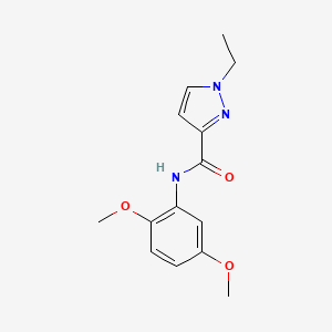 molecular formula C14H17N3O3 B5417461 N-(2,5-dimethoxyphenyl)-1-ethyl-1H-pyrazole-3-carboxamide 