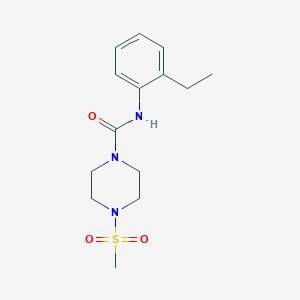 molecular formula C14H21N3O3S B5417492 N-(2-ETHYLPHENYL)-4-METHANESULFONYLPIPERAZINE-1-CARBOXAMIDE 