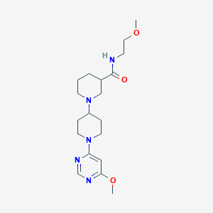 molecular formula C19H31N5O3 B5417590 N-(2-methoxyethyl)-1'-(6-methoxypyrimidin-4-yl)-1,4'-bipiperidine-3-carboxamide 