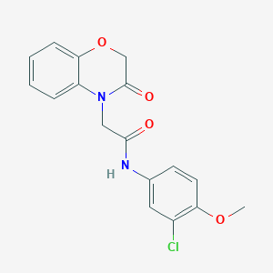 molecular formula C17H15ClN2O4 B5417619 N-(3-chloro-4-methoxyphenyl)-2-(3-oxo-2,3-dihydro-4H-1,4-benzoxazin-4-yl)acetamide 