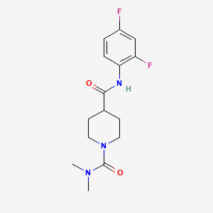 molecular formula C15H19F2N3O2 B5417792 N~4~-(2,4-difluorophenyl)-N~1~,N~1~-dimethylpiperidine-1,4-dicarboxamide 