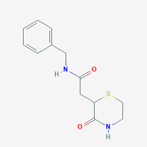 molecular formula C13H16N2O2S B5417920 N-benzyl-2-(3-oxothiomorpholin-2-yl)acetamide 