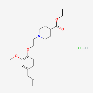 molecular formula C20H30ClNO4 B5417953 Ethyl 1-[2-(2-methoxy-4-prop-2-enylphenoxy)ethyl]piperidine-4-carboxylate;hydrochloride 