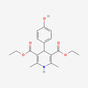 molecular formula C19H23NO5 B5417979 diethyl 4-(4-hydroxyphenyl)-2,6-dimethyl-1,4-dihydro-3,5-pyridinedicarboxylate CAS No. 10354-30-0