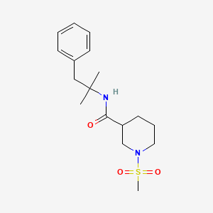 molecular formula C17H26N2O3S B5417990 N-(1,1-dimethyl-2-phenylethyl)-1-(methylsulfonyl)-3-piperidinecarboxamide 