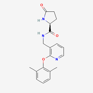 molecular formula C19H21N3O3 B5418094 N-{[2-(2,6-dimethylphenoxy)pyridin-3-yl]methyl}-5-oxo-L-prolinamide 