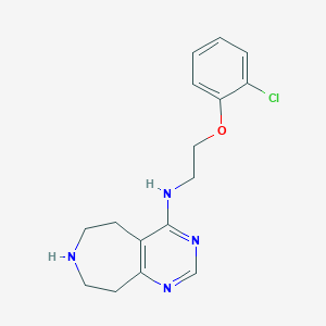 molecular formula C16H19ClN4O B5418179 N-[2-(2-chlorophenoxy)ethyl]-6,7,8,9-tetrahydro-5H-pyrimido[4,5-d]azepin-4-amine 