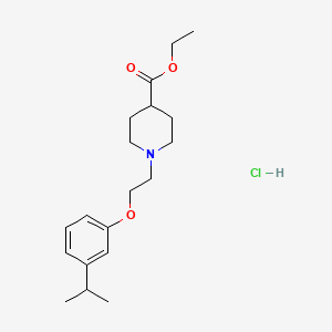 molecular formula C19H30ClNO3 B5418187 Ethyl 1-[2-(3-propan-2-ylphenoxy)ethyl]piperidine-4-carboxylate;hydrochloride 