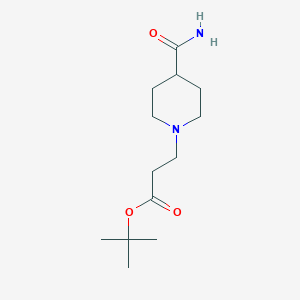 molecular formula C13H24N2O3 B5418194 tert-butyl 3-[4-(aminocarbonyl)-1-piperidinyl]propanoate 