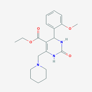 molecular formula C20H27N3O4 B5418217 ethyl 4-(2-methoxyphenyl)-2-oxo-6-(1-piperidinylmethyl)-1,2,3,4-tetrahydro-5-pyrimidinecarboxylate 