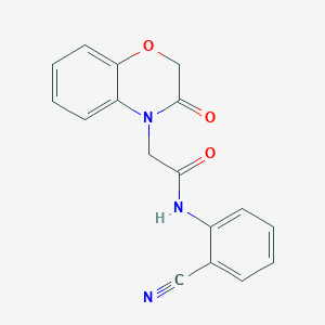 molecular formula C17H13N3O3 B5418228 N-(2-cyanophenyl)-2-(3-oxo-1,4-benzoxazin-4-yl)acetamide 