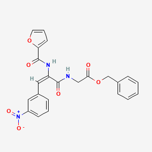 molecular formula C23H19N3O7 B5418267 benzyl N-[2-(2-furoylamino)-3-(3-nitrophenyl)acryloyl]glycinate 