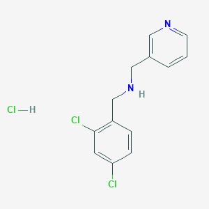 molecular formula C13H13Cl3N2 B5418338 N-[(2,4-dichlorophenyl)methyl]-1-pyridin-3-ylmethanamine;hydrochloride 