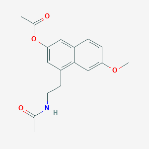 molecular formula C17H19NO4 B054184 N-[2-[3-(Acetyloxy)-7-methoxy-1-naphthalenyl]ethyl]acetamide CAS No. 166526-98-3
