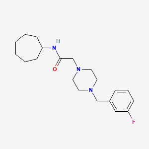molecular formula C20H30FN3O B5418428 N-CYCLOHEPTYL-2-{4-[(3-FLUOROPHENYL)METHYL]PIPERAZIN-1-YL}ACETAMIDE 