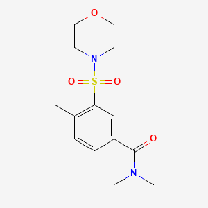 molecular formula C14H20N2O4S B5418516 N,N,4-trimethyl-3-(morpholin-4-ylsulfonyl)benzamide 