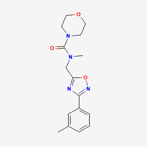 molecular formula C16H20N4O3 B5418518 N-methyl-N-{[3-(3-methylphenyl)-1,2,4-oxadiazol-5-yl]methyl}morpholine-4-carboxamide 