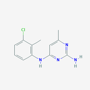 molecular formula C12H13ClN4 B5418530 N~4~-(3-chloro-2-methylphenyl)-6-methyl-2,4-pyrimidinediamine 