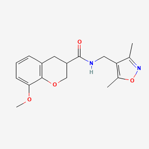 molecular formula C17H20N2O4 B5418675 N-[(3,5-dimethylisoxazol-4-yl)methyl]-8-methoxychromane-3-carboxamide 