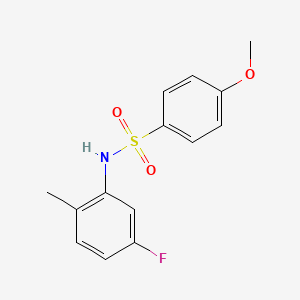 molecular formula C14H14FNO3S B5418695 N-(5-fluoro-2-methylphenyl)-4-methoxybenzenesulfonamide 