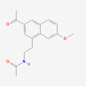 molecular formula C17H19NO3 B054187 N-[2-(3-Acetyl-7-methoxy-1-naphthyl)ethyl]acetamide CAS No. 166526-96-1