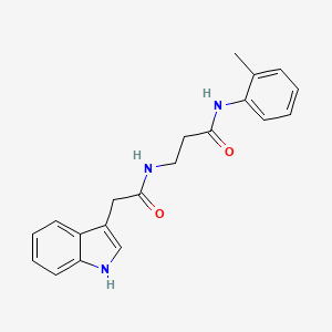 molecular formula C20H21N3O2 B5418730 N~3~-(1H-indol-3-ylacetyl)-N~1~-(2-methylphenyl)-beta-alaninamide 