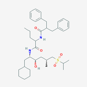 1-Cyclohexyl-2-((dibenzylacetyl-L-norvalinyl)amino)-3-hydroxy-6-isopropylsulfonyl-5-methylhexane