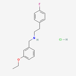 molecular formula C17H21ClFNO B5418851 N-[(3-ethoxyphenyl)methyl]-2-(4-fluorophenyl)ethanamine;hydrochloride 