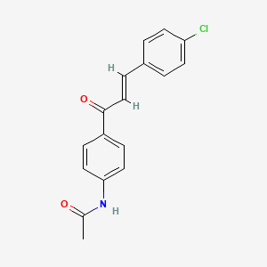 molecular formula C17H14ClNO2 B5418915 N-{4-[(2E)-3-(4-chlorophenyl)prop-2-enoyl]phenyl}acetamide 