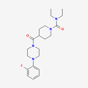 molecular formula C21H31FN4O2 B5418987 N,N-diethyl-4-{[4-(2-fluorophenyl)piperazin-1-yl]carbonyl}piperidine-1-carboxamide 
