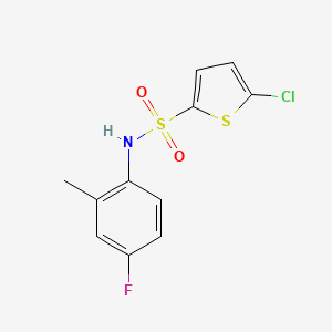 molecular formula C11H9ClFNO2S2 B5419024 5-chloro-N-(4-fluoro-2-methylphenyl)thiophene-2-sulfonamide 