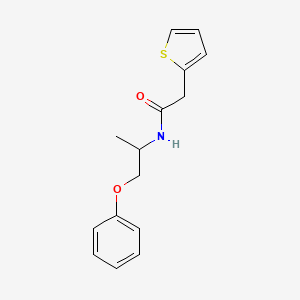 molecular formula C15H17NO2S B5419244 N-(1-methyl-2-phenoxyethyl)-2-(2-thienyl)acetamide 