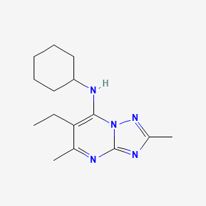 molecular formula C15H23N5 B5419278 N-cyclohexyl-6-ethyl-2,5-dimethyl-[1,2,4]triazolo[1,5-a]pyrimidin-7-amine 