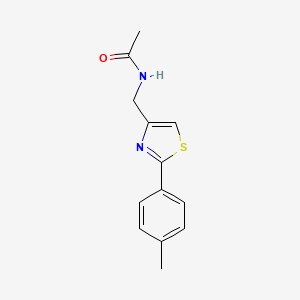 molecular formula C13H14N2OS B5419332 N-{[2-(4-methylphenyl)-1,3-thiazol-4-yl]methyl}acetamide 