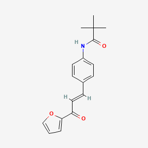 molecular formula C18H19NO3 B5419339 N-{4-[3-(2-furyl)-3-oxo-1-propen-1-yl]phenyl}-2,2-dimethylpropanamide 
