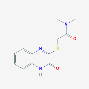 molecular formula C12H13N3O2S B5419426 N,N-dimethyl-2-[(3-oxo-4H-quinoxalin-2-yl)sulfanyl]acetamide 