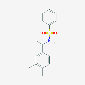 molecular formula C16H19NO2S B5419519 N-[1-(3,4-dimethylphenyl)ethyl]benzenesulfonamide 