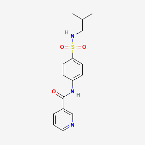 molecular formula C16H19N3O3S B5419529 N-{4-[(2-methylpropyl)sulfamoyl]phenyl}pyridine-3-carboxamide 