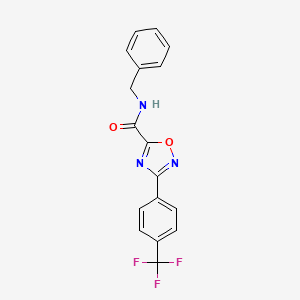 molecular formula C17H12F3N3O2 B5419610 N-benzyl-3-[4-(trifluoromethyl)phenyl]-1,2,4-oxadiazole-5-carboxamide 
