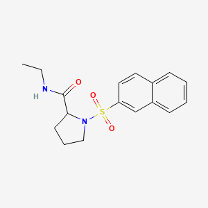 molecular formula C17H20N2O3S B5419920 N-ethyl-1-naphthalen-2-ylsulfonylpyrrolidine-2-carboxamide 