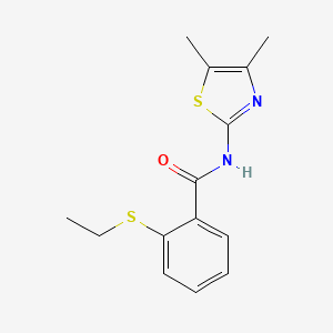 molecular formula C14H16N2OS2 B5419928 N-(4,5-dimethyl-1,3-thiazol-2-yl)-2-(ethylthio)benzamide 