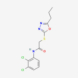 molecular formula C13H13Cl2N3O2S B5420004 N-(2,3-dichlorophenyl)-2-[(5-propyl-1,3,4-oxadiazol-2-yl)sulfanyl]acetamide 